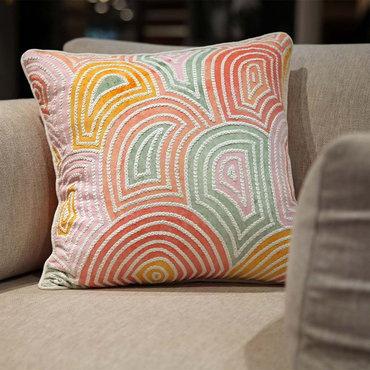 Pastel Scallop Cushion